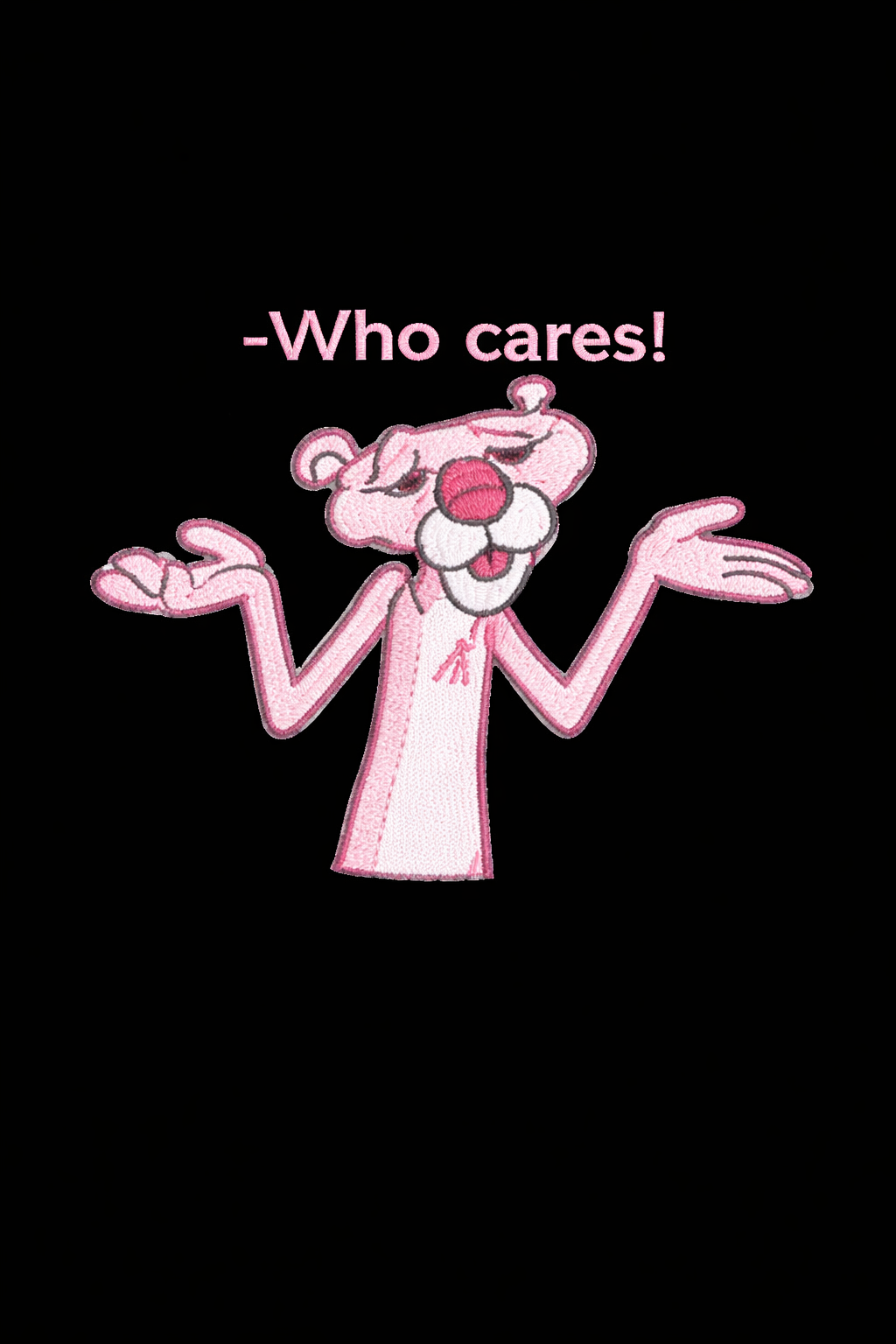 Who Cares Embroidery T-Shirt