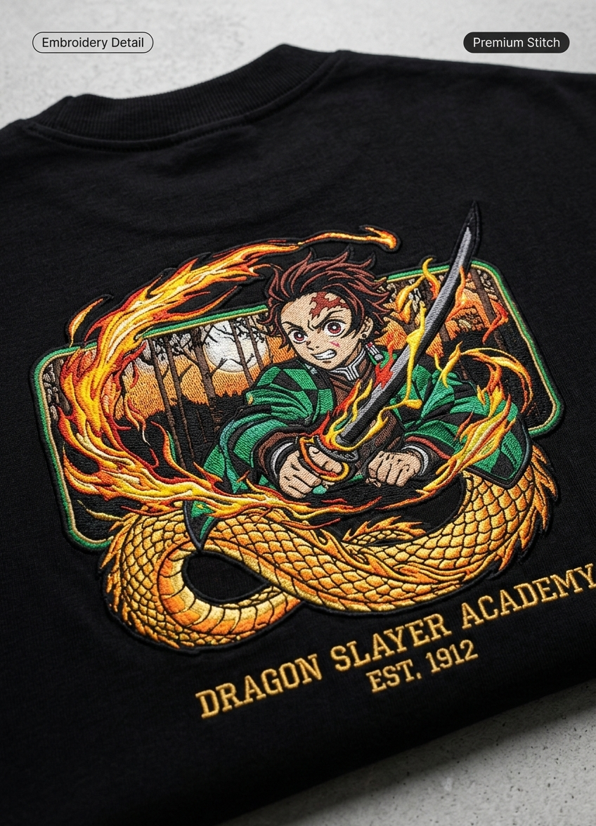 Narruto Embroidery T-Shirt