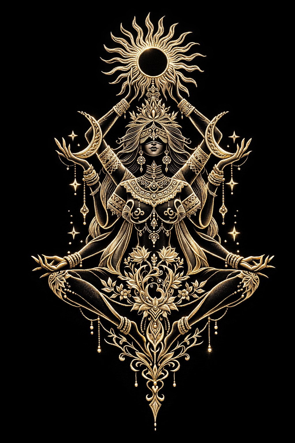 Devi Maa Embroidery T-Shirt