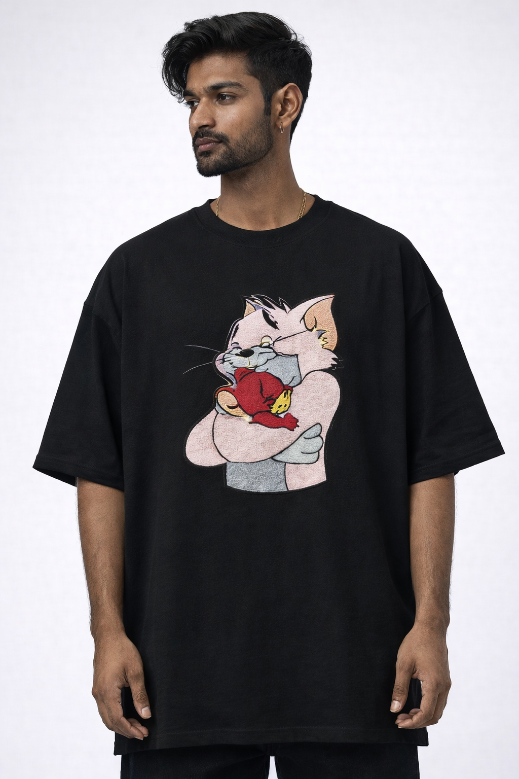 Tom & jerry Embroidery T-Shirt